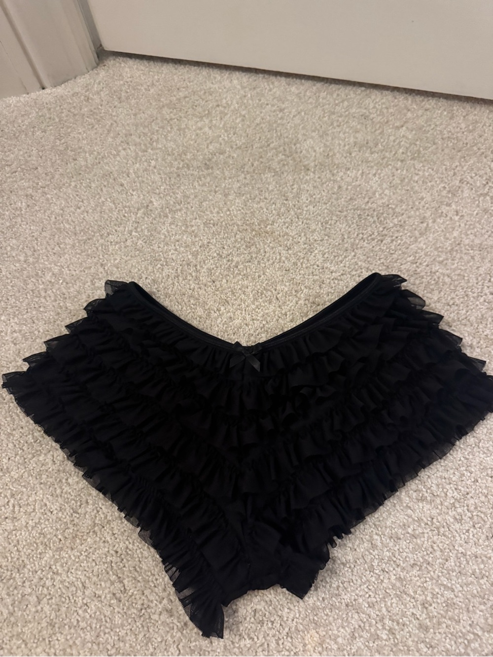 Black Ruffled Women’s Shorts